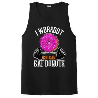 Funny Doughnut I Workout So I Can Eat Donuts Fitness Gym Gift PosiCharge Competitor Tank