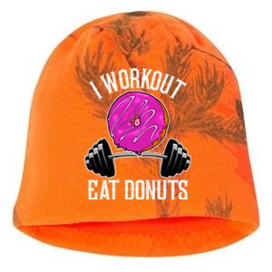 Funny Doughnut I Workout So I Can Eat Donuts Fitness Gym Gift Kati - Camo Knit Beanie