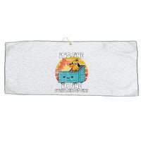 Funny Dumpster Its Fine IM Fine Everything Is Fine Dog Meme Large Microfiber Waffle Golf Towel