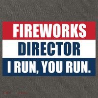 Fireworks Director I Run You Run Cotton Canvas Backpack