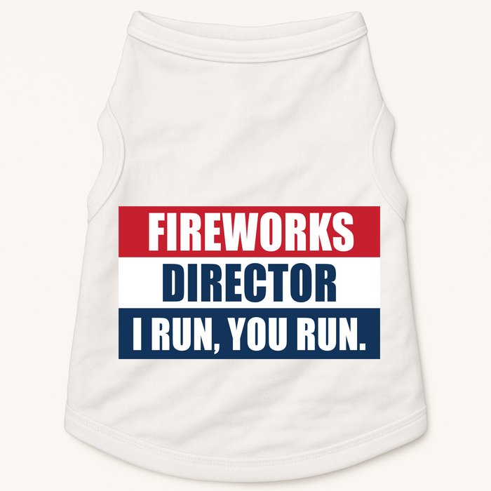 Fireworks Director I Run You Run Doggie Tank