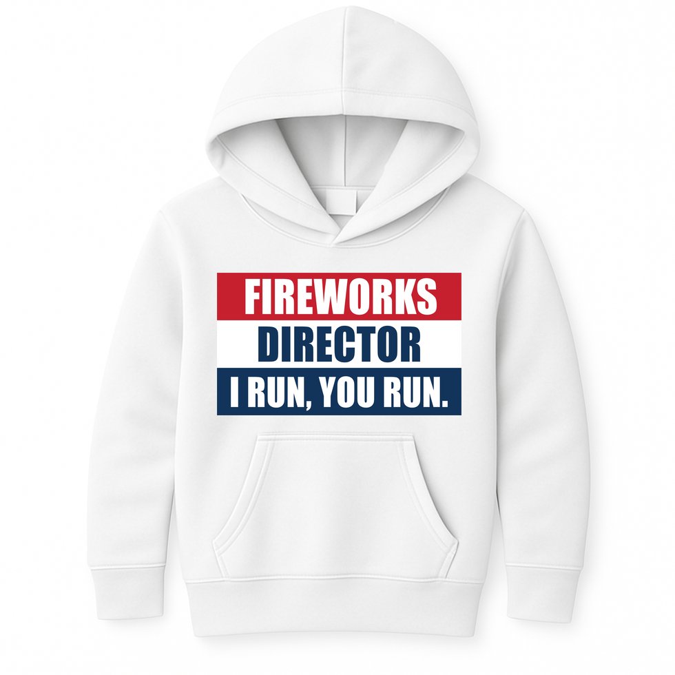 Fireworks Director I Run You Run Kids Hoodie