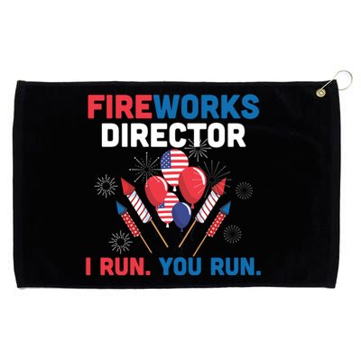 Fireworks Director I Run You Run 4th Of July Usa Flag Pride Gift Grommeted Golf Towel