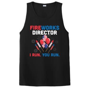 Fireworks Director I Run You Run 4th Of July Usa Flag Pride Gift PosiCharge Competitor Tank