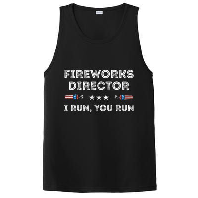 Fireworks Director I Run You Run Funny 4th Of July Patriotic Great Gift PosiCharge Competitor Tank