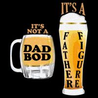 Fathers Day Its Not A Dad Bod Its A Father Figure Beer Mug Gift 7-Panel Snapback Hat