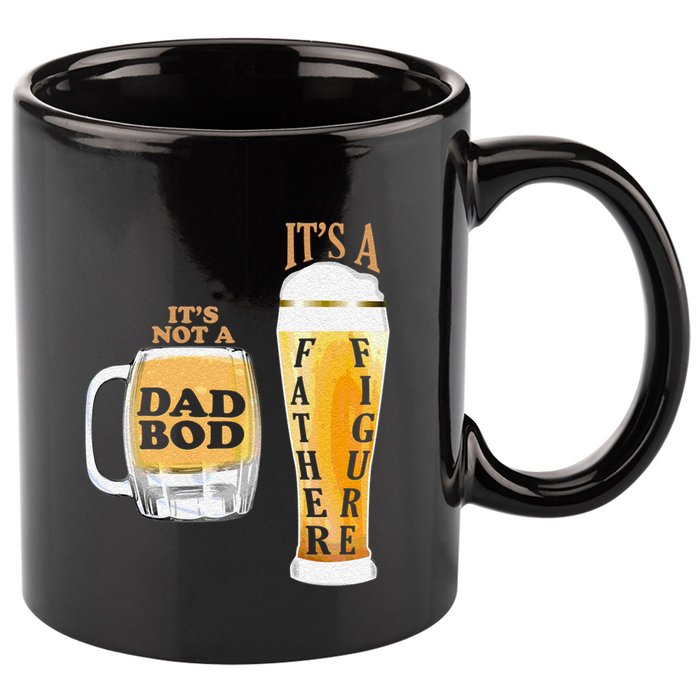 Fathers Day Its Not A Dad Bod Its A Father Figure Beer Mug Gift 11oz C Handle Ceramic Mug