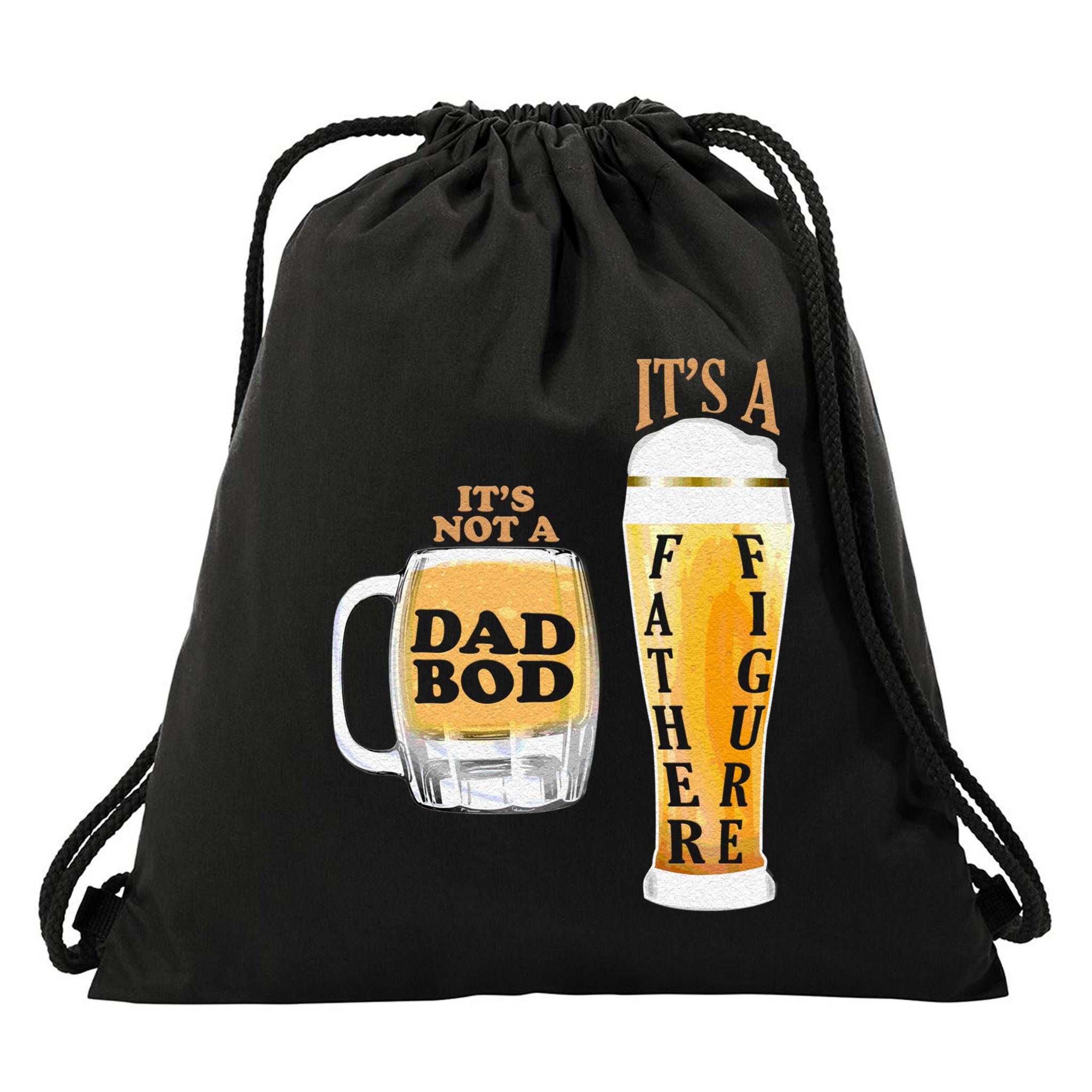 Fathers Day Its Not A Dad Bod Its A Father Figure Beer Mug Gift Drawstring Bag