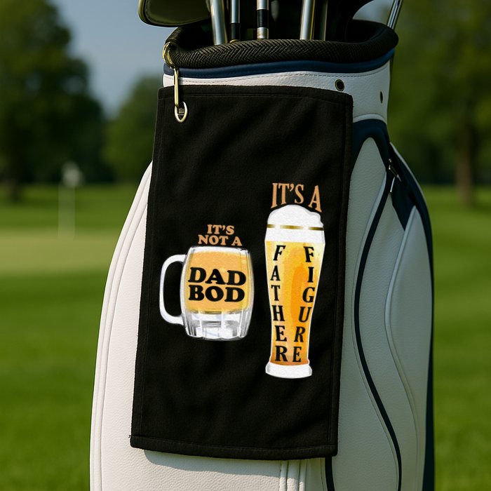 Fathers Day Its Not A Dad Bod Its A Father Figure Beer Mug Gift Golf Towel