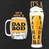 Fathers Day Its Not A Dad Bod Its A Father Figure Beer Mug Gift Golf Towel