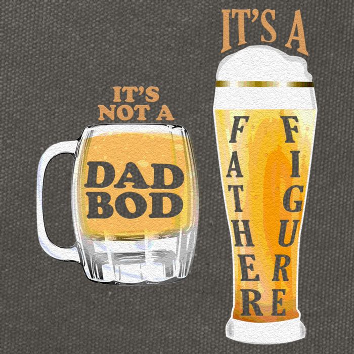 Fathers Day Its Not A Dad Bod Its A Father Figure Beer Mug Gift Cotton Canvas Backpack