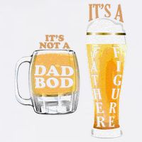 Fathers Day Its Not A Dad Bod Its A Father Figure Beer Mug Gift Garment-Dyed Sweatshirt