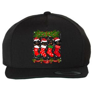 Funny Dachshund In Socks Christmas Dog Lovers Xmas Sweater Meaningful Gift Wool Snapback Cap