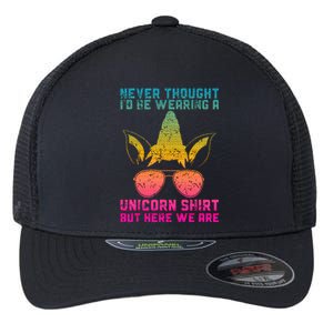 Fathers Day I Wear A Unicorn Dadacorn Flexfit Unipanel Trucker Cap