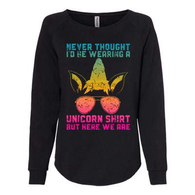 Fathers Day I Wear A Unicorn Dadacorn Womens California Wash Sweatshirt