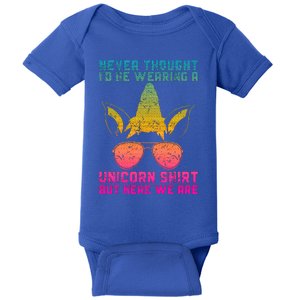 Fathers Day I Wear A Unicorn Dadacorn Baby Bodysuit