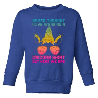 Fathers Day I Wear A Unicorn Dadacorn Toddler Sweatshirt