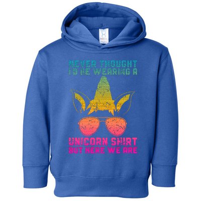 Fathers Day I Wear A Unicorn Dadacorn Toddler Hoodie