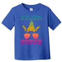 Fathers Day I Wear A Unicorn Dadacorn Toddler T-Shirt