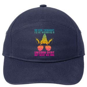 Fathers Day I Wear A Unicorn Dadacorn 7-Panel Snapback Hat