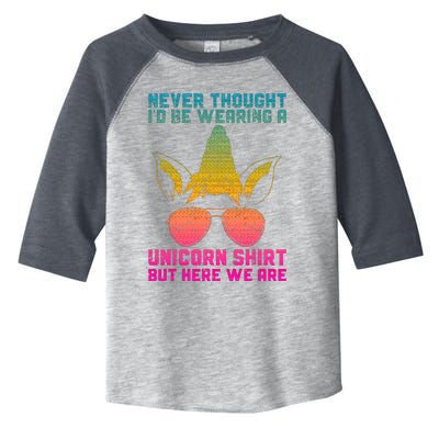 Fathers Day I Wear A Unicorn Dadacorn Toddler Fine Jersey T-Shirt