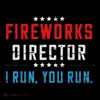 Fireworks Director If I Run You Run Baby Bodysuit
