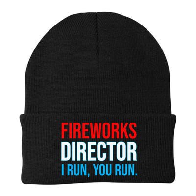 Fireworks Director I Run You Run Funny 4th Of July Party Beanie