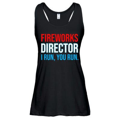 Fireworks Director I Run You Run Funny 4th Of July Party Ladies Essential Flowy Tank