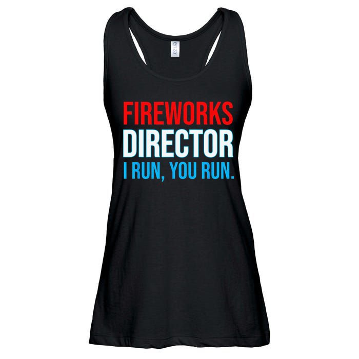 Fireworks Director I Run You Run Funny 4th Of July Party Ladies Essential Flowy Tank
