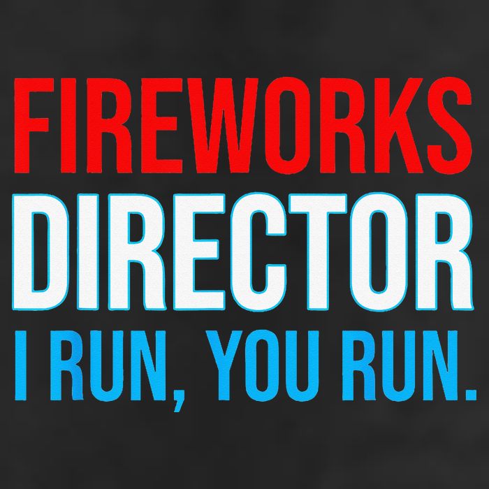 Fireworks Director I Run You Run Funny 4th Of July Party Crop Fleece Hoodie
