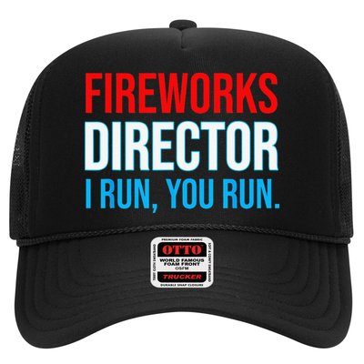 Fireworks Director I Run You Run Funny 4th Of July Party Trucker Hat