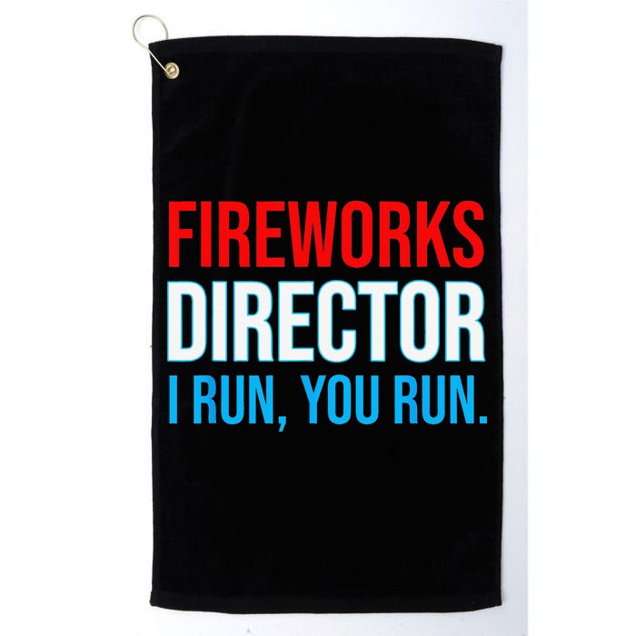 Fireworks Director I Run You Run Funny 4th Of July Party Golf Towel