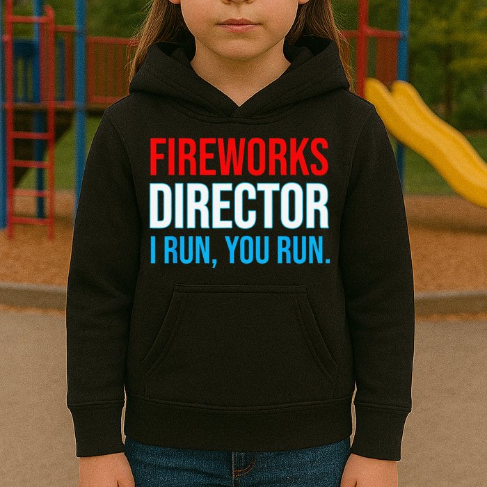 Fireworks Director I Run You Run Funny 4th Of July Party Kids Hoodie