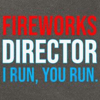 Fireworks Director I Run You Run Funny 4th Of July Party Cotton Canvas Backpack
