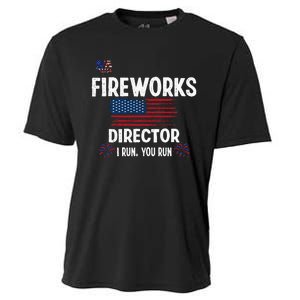 Fireworks Director I Run You Run Flag Funny Gift 4th Of July Cooling Performance Crew T-Shirt