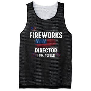 Fireworks Director I Run You Run Flag Funny Gift 4th Of July Mesh Reversible Basketball Jersey Tank