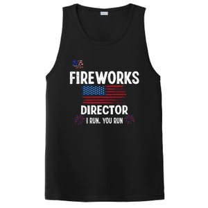 Fireworks Director I Run You Run Flag Funny Gift 4th Of July PosiCharge Competitor Tank