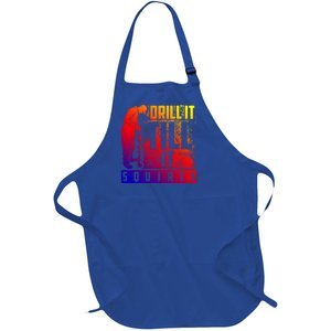 Funny Drill It Till It Squirts For Ice Fishing Lovers Cool Gift Full-Length Apron With Pockets