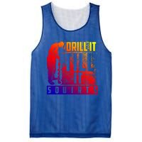 Funny Drill It Till It Squirts For Ice Fishing Lovers Cool Gift Mesh Reversible Basketball Jersey Tank