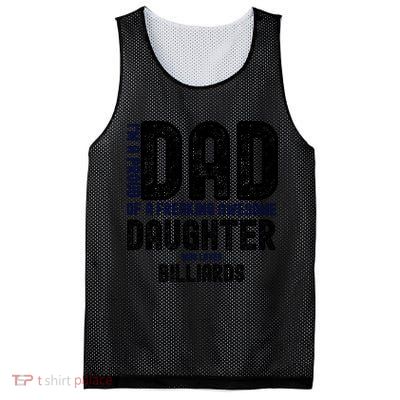 Father's Day I'm A Proud Dad Of A Freaking Awesome Daughter Who Loves Billiards Mesh Reversible Basketball Jersey Tank