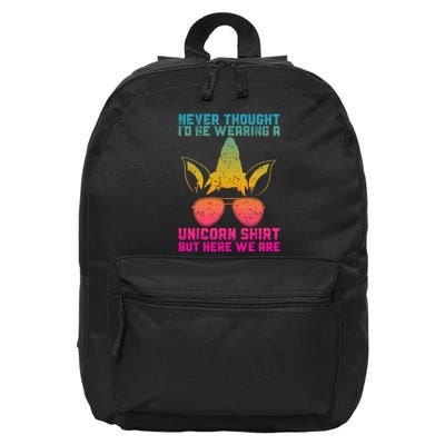 Fathers Day I Wear A Unicorn Dadacorn 16 in Basic Backpack