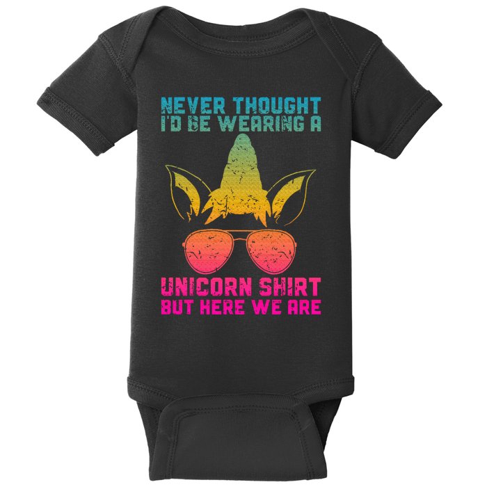 Fathers Day I Wear A Unicorn Dadacorn Baby Bodysuit