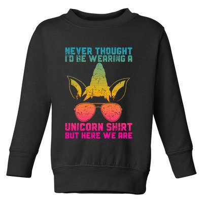 Fathers Day I Wear A Unicorn Dadacorn Toddler Sweatshirt