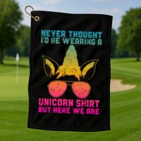 Fathers Day I Wear A Unicorn Dadacorn Golf Towel