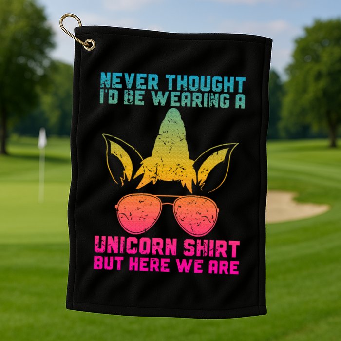Fathers Day I Wear A Unicorn Dadacorn Golf Towel