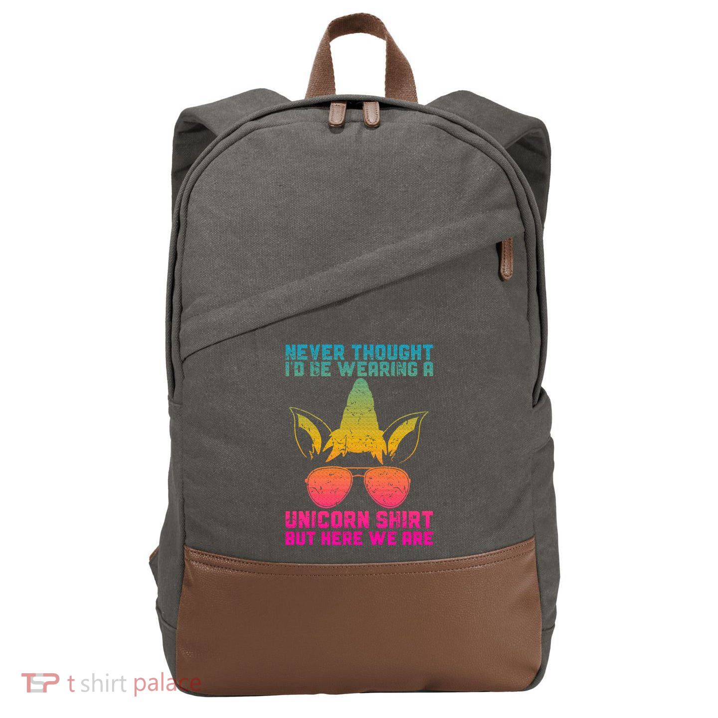 Fathers Day I Wear A Unicorn Dadacorn Cotton Canvas Backpack