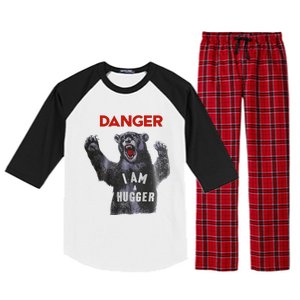 Funny Danger Im Hugger Bear Sun Nerd Geek Graphic Raglan Sleeve Pajama Set