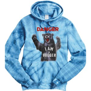 Funny Danger Im Hugger Bear Sun Nerd Geek Graphic Tie Dye Hoodie