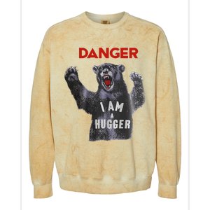 Funny Danger Im Hugger Bear Sun Nerd Geek Graphic Colorblast Crewneck Sweatshirt