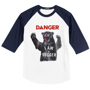 Funny Danger Im Hugger Bear Sun Nerd Geek Graphic Baseball Sleeve Shirt